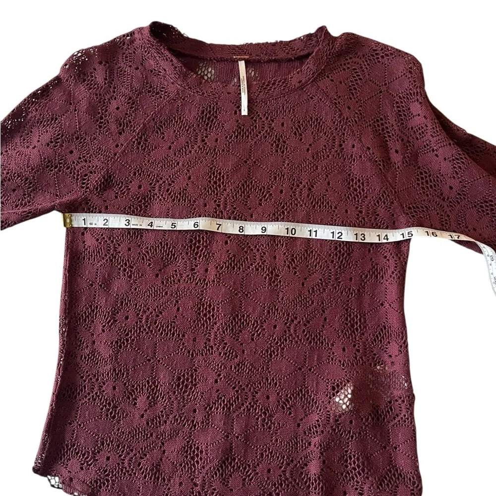 Free People In The Meadow Lace Top in Port Royal, Size Small